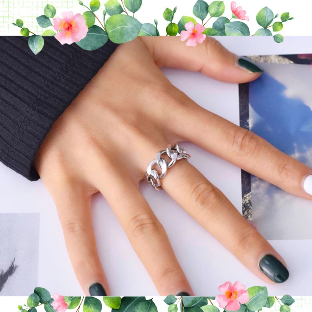 Chain link ring style .925